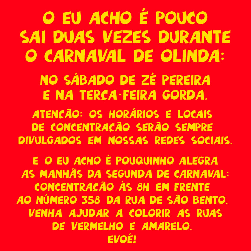 Banda do Eu acho é pouco